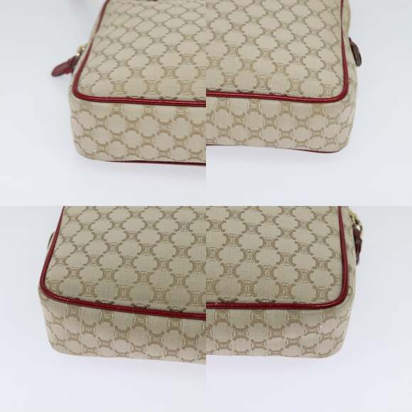 CELINE Macadam Canvas Shoulder Bag Beige Gold - Picture 10 of 12